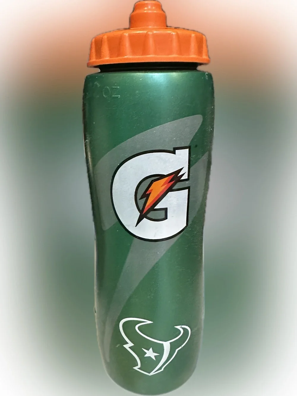 GATORADE HOUSTON TEXANS LOGO SQUEEZE SPORTS WATER BOTTLE BLENDER BALL RECOVERY
